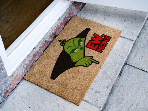 Die Grinch Türmatte - Lustige Kokos Fußmatte - Lustige Willkommensmatte - Grinch Weihnachten - Bild 2 von 10