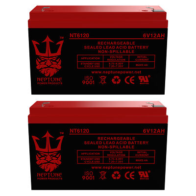 Tripp-Lite 700USB (6V series version) 6V 12Ah UPS Battery by Neptune - 2 Pack