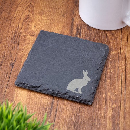 Woodland Animals Slate Placemat Coaster Set Fox Deer Squirrel Shabby Chic Gift - Picture 15 of 48
