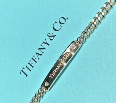 Tiffany & Co. 18K Yellow Gold Diamond Curb Link ID Bracelet Tiffany & Co. 18K Yellow Gold Diamond Curb Link ID Bracelet