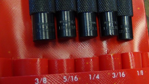 Starrett Juego de 5 Punzones de Pasador de Accionamiento S248PC Antiguo Pero Nuevo en Caja Hecho en EE. UU.  - Imagen 8 de 10