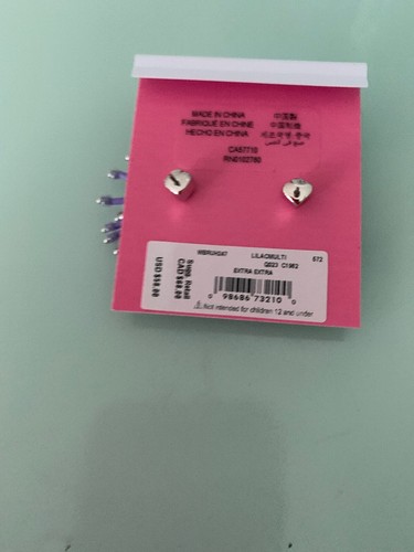 $58 Kate Spade lavender silver tone glass bead statement earrings A11 - Picture 5 of 5