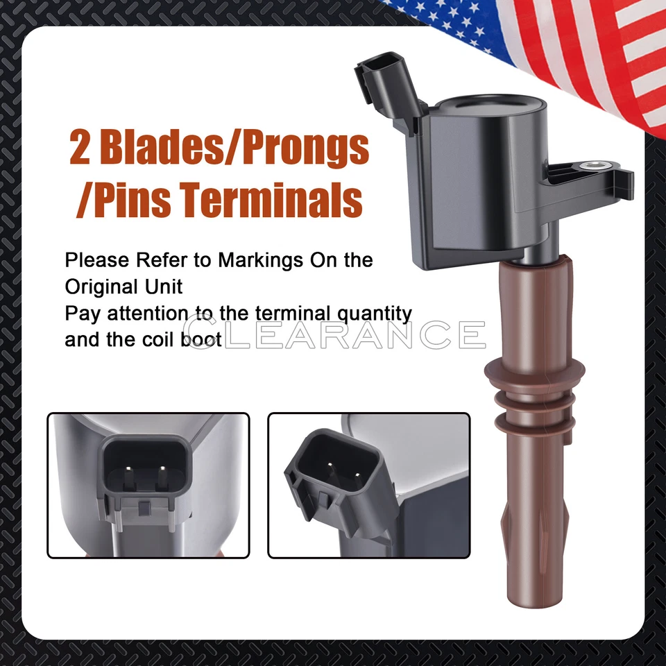 Ignition Coils Brown Boot + 8 Motorcraft SP509 Spark Plugs for Ford DG521 Foto 2 de 4