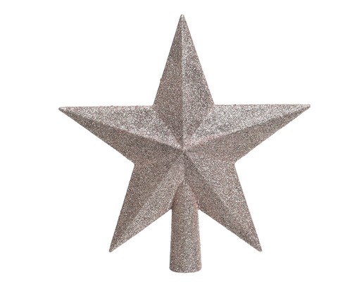 Christbaumspitze Stern Glitzer 19cm Kunststoff Weihnachtsbaumspitze einfarbig - Bild 21 von 26