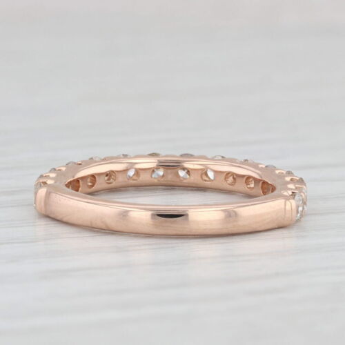 Le Vian 0.90ctw Diamond Wedding Band Stackable Anniversary Ring 14k Rose Gold - Picture 4 of 10