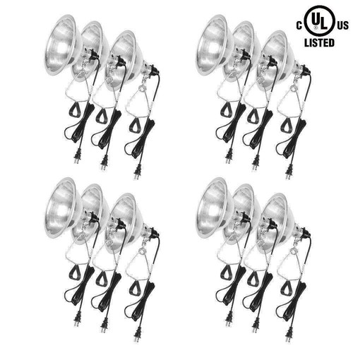 12 Pack Clamp Lamp Light UL Listed with Aluminum Reflector 150 Watt with 6 Foot - Picture 13 of 25