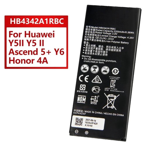 Batterie téléphone 2024 HB4342A1RBC pour Huawei Y5II Y5 II Ascend 5+ Y6 Honor 5A 4A - Photo 1 sur 6