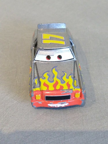 Disney Cars Darrell Cartrip N°17 Gris Speaker Métal 1/55 Die Cast Bon État Loose - Picture 7 of 7