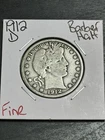 1912 D Barber Half Dollar Nice FN Fine Silver Coin (Raw13106)