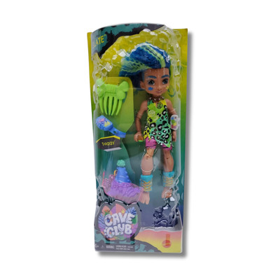 New Cave Club Slate Doll 10''  Prehistoric Fashion Doll With Dinosaur Pet 