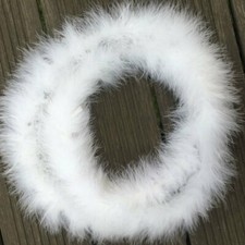 2M Fur Strips Ribbon Feather String Tape Trim Sewing Trimming Fluffy White DIY