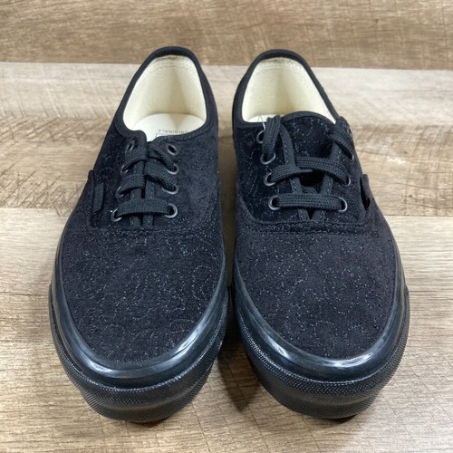 VANS OG Authentic LX Vault Velvet Embroidery Leopard Black Shoes Womens 7.5 NEW - 第 3/10 張圖片