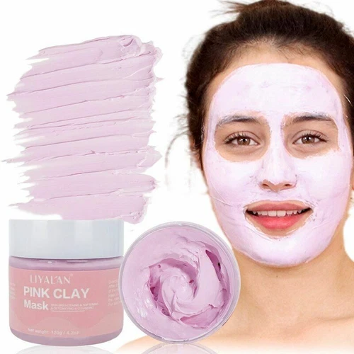 Pink Clay Mask Detoxify Strengthen Facial Skin Acne Deep Cleaning Organic 4oz