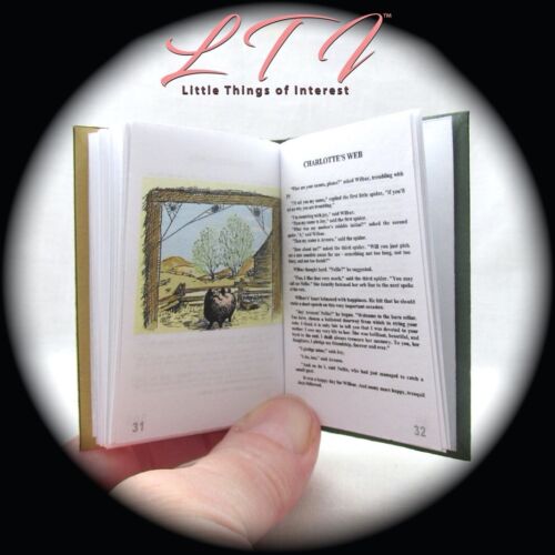 1:4 Scale CHARLOTTES WEB Illustrated Readable Miniature Scale Book - Picture 9 of 10