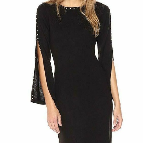 Calvin Klein Women's Sweater Dress with Gold Embellishment Size M - Picture 2 of 8