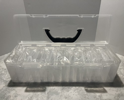 Card Craft Keeper Storage Cases In Carry Box With Handle and 14 cases, Clear - Picture 9 of 14