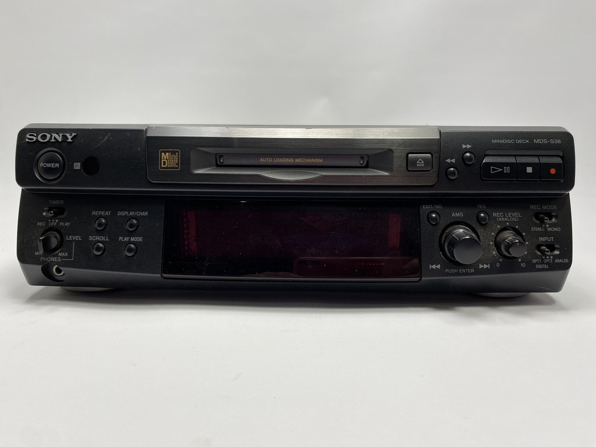 ソニー ミニディスクレコーダー MDデッキ MDS-S38 J0967 SONY MDS-S38 Black MD Deck Recorder Body Only Fully Tested