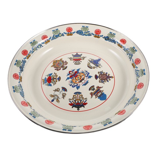 Decorative Food Plate Enamel Appetizer Platters Old Fruit Picnic Good