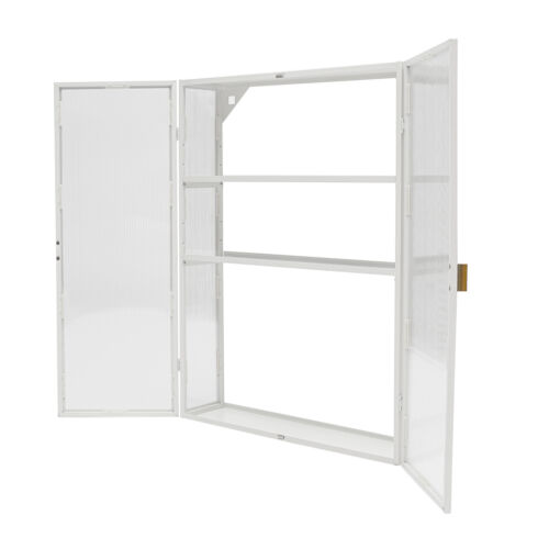 Wall Cabinet Kitchen Storage Cabinet Double Glass Door With Detachable Shelves - Picture 9 of 16
