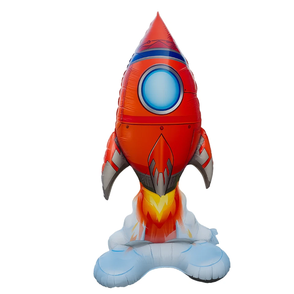 4D стоящие воздушные шары космонавта космонавта ракеты фольга воздушные шары детские 1,30 М - Изображение 2 из 4