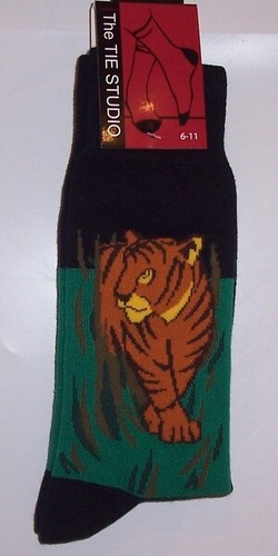 Tiger on Navy Mens/Womens Socks NEW DESIGN - Picture 2 of 2