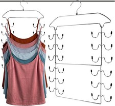 Tank Hanger Space Saving, 24 Hooks Bra Hanger for Closet Organization, Metal