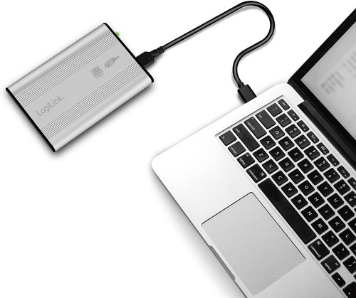 Obudowa dysku twardego LogiLink USB 3.0 do dysków twardych 2,5" SATA, obudowa aluminiowa, kolor - Zdjęcie 5 z 5