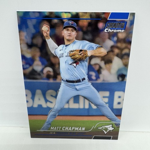 2022 Topps Stadium Club Chrome Matt Chapman Blue Refractor #257 Numbered /199