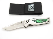 SOG Stingray 2.0 Seki Japan Customized Green Resin Inlay Folding Pocket Knife