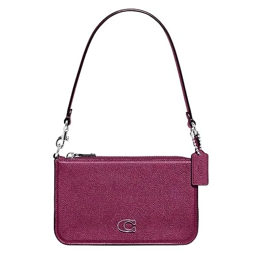 BORSA A MARSUPIO COACH IN PELLE INCROCIATA PRUGNA PROFONDA