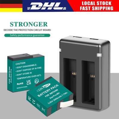 2Pcs 2.0Ah 3.85V Ace Pro-001 Akku Für Insta360 Ace/Ace Pro Kamera+Dual Ladegerät