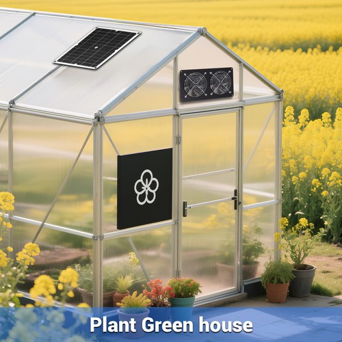1/2 Set Solar Powered Fan 12V Solar Dual Exhaust Fan For Chicken Coop Greenhouse - Picture 10 of 19