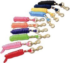 Shires Topaz Horse Lead Rope - 8-Foot Heavy-Duty Nylon Training Lead for Secure