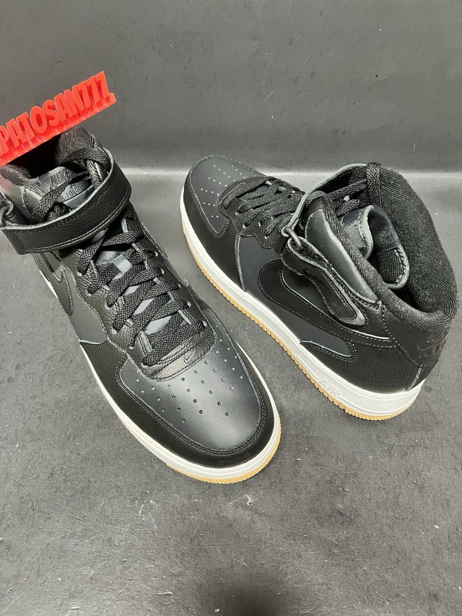 NIKE AIR FORCE MID AF1 [DV7585-001] BLACK ANTHRACITE GUM SZ 12
