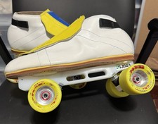 Riedell 395 Side Flap colorlab Roller skate boots Sz 12.5 With 7.75 Wb lasers