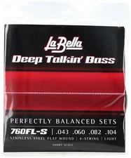 La Bella 760FL Deep Talkin' Bass Flatwound Bass Strings - Light Short Scale