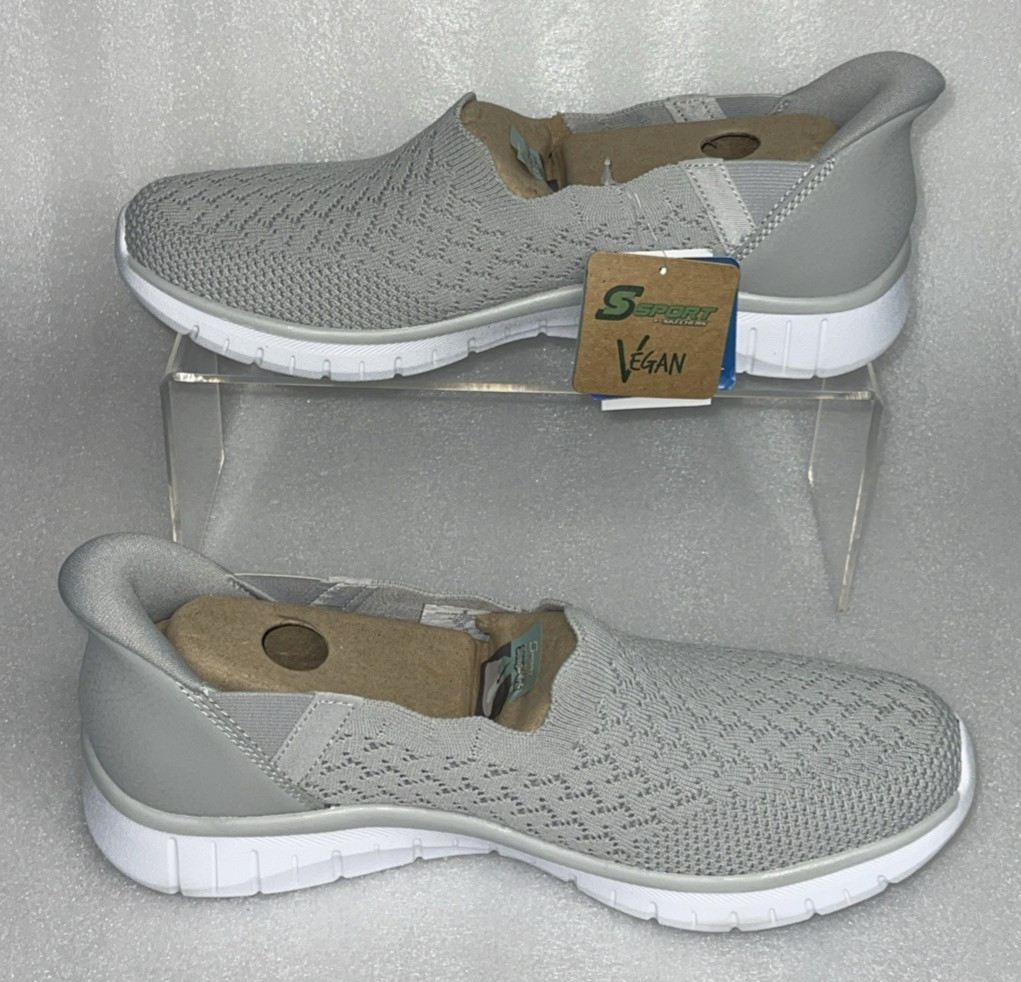 S Sport By Skechers Vivacia Gray Hands Free Step Ins Slip On Women's Size 9 NEW