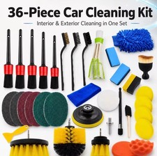 Car Detailing Brush Set Auto Interior Cleaning Brushes Air Vent Crevice Dust Too