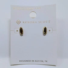 Kendra Scott Emma Stud Earrings Brown Tigers Eye