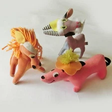 Animal Design Plush Toy Stuffed Animal Soft Plush Animal Design Floral Ornament