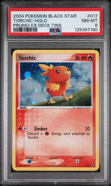 Torchic 2004 Pokemon Nintendo Black Star Promo #017 PSA 8