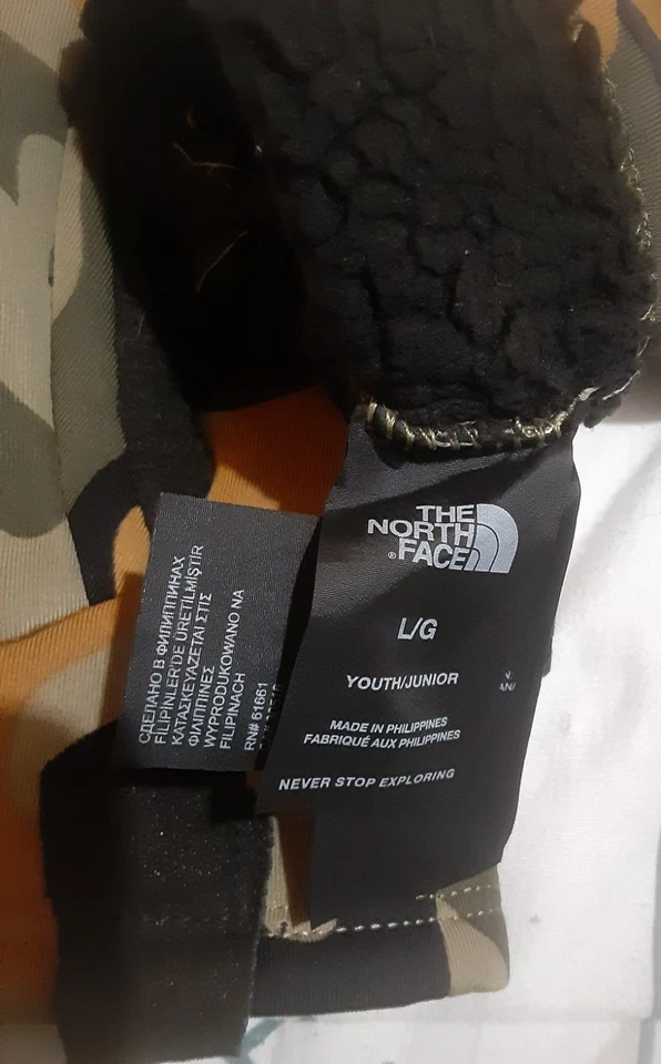 The North Face Youth Junior Camo Ski Gloves Size Large - Image 3 of 3