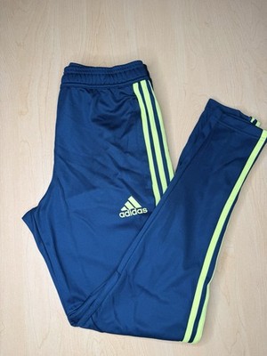 Adidas Tiro 19 Soccer Training Pants Men Blue Green Ankle Zip 30''  Size Small