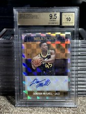 Donovan Mitchell Rookie Auto GEM MINT Beckett 9.5/Auto 10- 2017/18 Panini Hoops