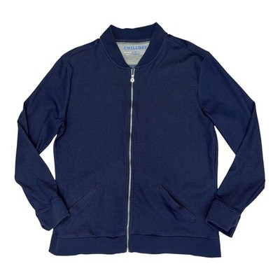 Twillory Mens Blue Performance Full Zip Long Sleeve Jacket Size L Tailored Fit