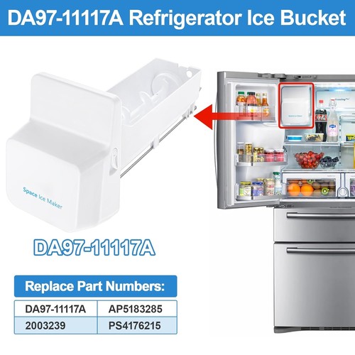 DA97-11117A Refrigerator Ice Bin Fors Samsung Ice Bucket Ice Maker RF4267HARS - Picture 7 of 7