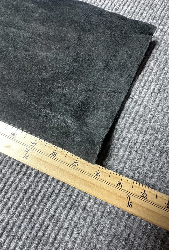 Pantalones Margaret Godfrey Mujer 8 Cuero Negro Gamuza Pierna Recta Forrados Clásicos Foto 2 de 4