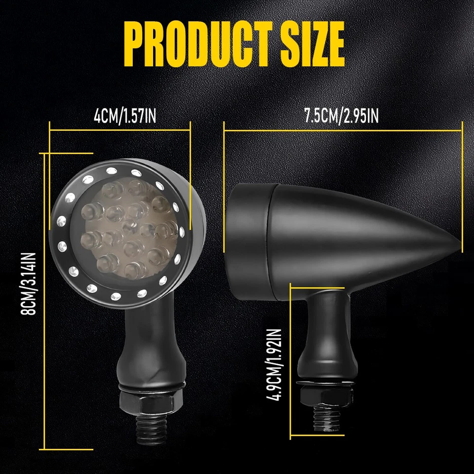 Luz ámbar intermitente LED intermitente motocicleta para Harley Sportster XL 1200 883 Foto 3 de 4