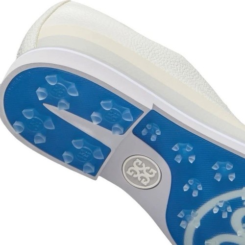 G/Fore G4 Tuxedo Stripe Gallivanter Golf Shoe Sneaker ⛳️ US 11.5 White Blue Gray - Picture 8 of 10