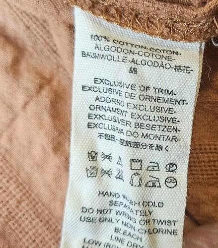 We The Free Feel It Still Boho Top Snap Front Size Large Apricot - Picture 6 of 10